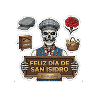 San Isidro Skull Sticker