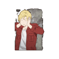 jinhwannabie ash banana fish eiji ash lynx Sticker