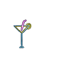 hautestockco summer drink neon cocktail Sticker