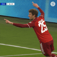 Happy Champions League GIF by FC Bayern Munich