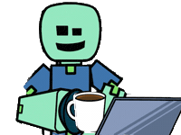 Coffee Break Smiling Sticker by StikBot