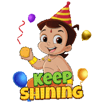 Party Birthday Sticker by Chhota Bheem