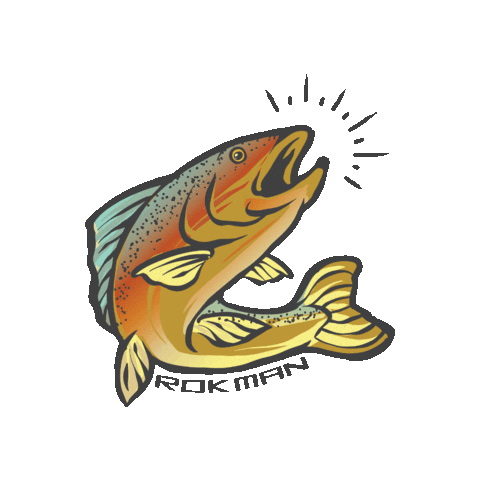 rokmangear giphygifmaker fish fishing hunting Sticker