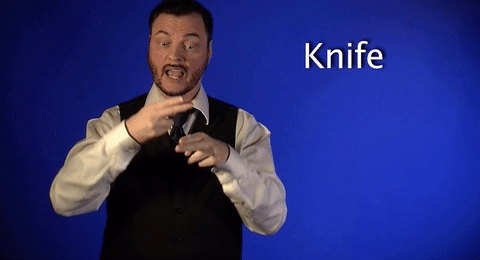 sign language knife GIF by Sign with Robert