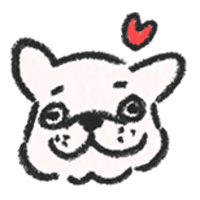 ewokakuhitoyu 犬 手書き ゆるい 顔 Sticker