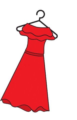 thedressstories giphyupload girl red dress Sticker