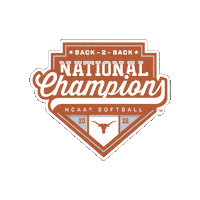 National Champions Softball Sticker by Texas Longhorns
