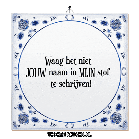 Respect Trots Sticker by Tegelspreuken.nl