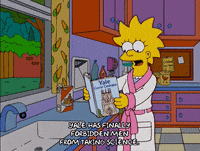 lisa simpson book GIF