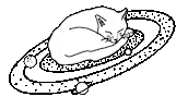 Cat Space Sticker by Alena Geyzer