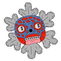 snow zombie Sticker by TV channel 2x2