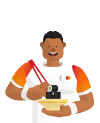 Jason Robinson Eating Sticker by Mastercard