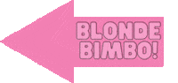 Pink Arrow Sticker by 2 Blonde Bimbos Podcast