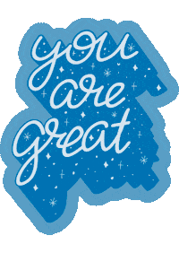 Typography You Are Great Sticker