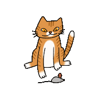 Cat Mouse Sticker