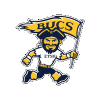 etsu_bucs pirate tennessee buccaneers bucky Sticker