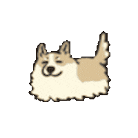 bowabowadoggo dog corgi 犬 いぬ Sticker
