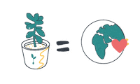 Earth Plant Sticker by Piantando