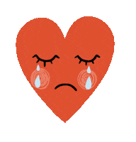Sad Heart Sticker