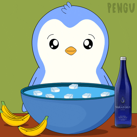 Refreshing Wake Up GIF by Pudgy Penguins