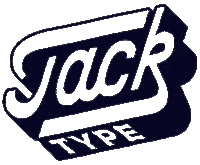 JackType lettering logo design hand lettering logotype Sticker