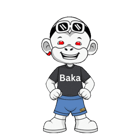 White Monkey Red Earring Sticker by Zhot