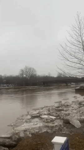 River Ice Jam and Flooding Lead to Road Closures in Cleveland Area