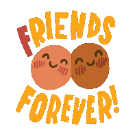 Illustration Friends Sticker