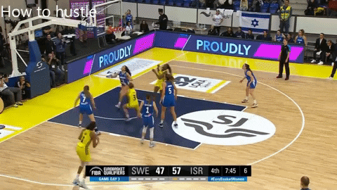 EuroBasket giphyupload israel women basketball eden zipel hustle basketball GIF
