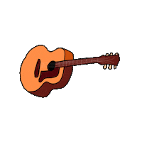 Acoustic Guitar Sticker by Comes With Fries