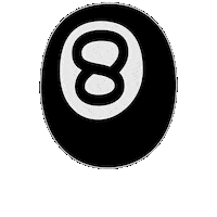 8 Ball Sticker by Mota Italic