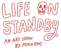 Artist Skull Sticker by mitchrevsgallery