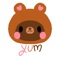 Bear Eating Sticker