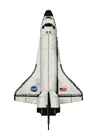 Space Shuttle 3D Sticker by MANGOTEETH