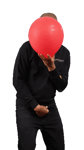 Red Balloon Hello Sticker by Bernardson