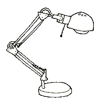 cecilehudrisier work office lamp cecilehudrisier Sticker