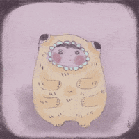 p_o_po baby flower eyes blinking GIF