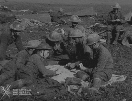NationalWWIMuseum black and white poker military footage GIF