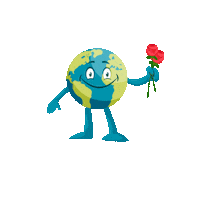 Red Rose Love Earth Sticker by Creative Hatti