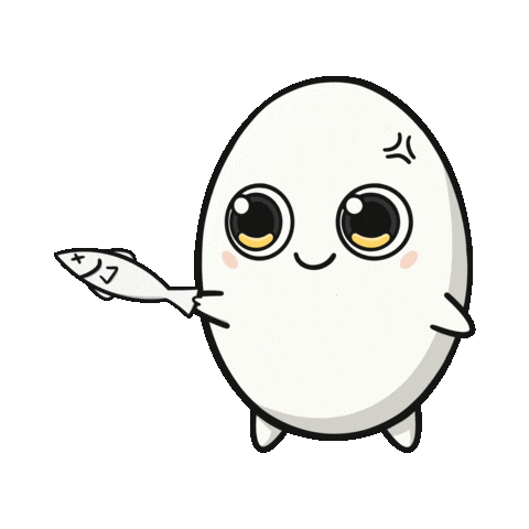 Boleggofficial angry fish slap egg Sticker
