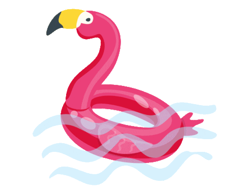 splash flamingo Sticker by MYBEAUTYBOX