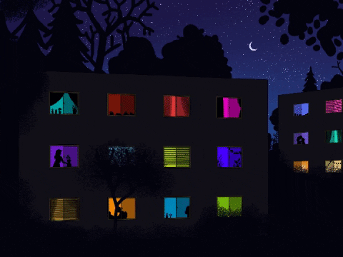 emmadoesartonline giphygifmaker light house glow GIF