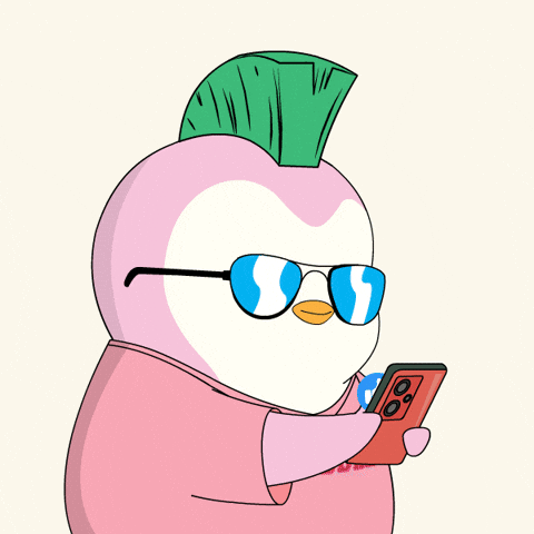 Text Me Back GIF by Pudgy Penguins