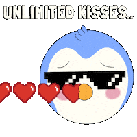 Love You Kiss Sticker by Pudgy Penguins
