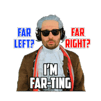 Farting Right Wing Sticker