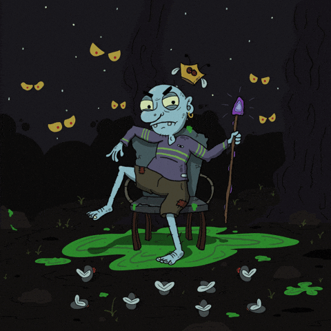 BrettDrawsStuff spooky king forest gnome GIF