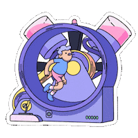 Keeping Up Running Sticker by doodles