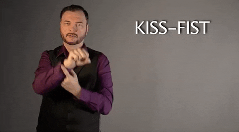 sign language kiss fist GIF by Sign with Robert