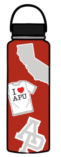 Water Bottle California Sticker by APU Social Media