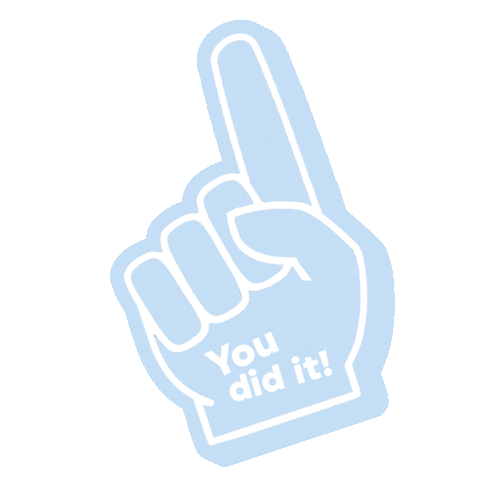 thesportsocialclub giphyupload you did it foam finger youdidit Sticker
